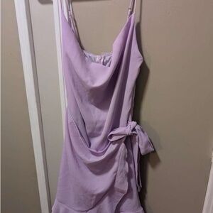 Elegant Lavender Dress with Bow
